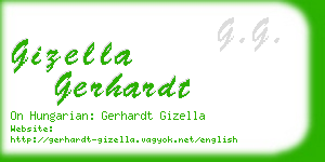 gizella gerhardt business card